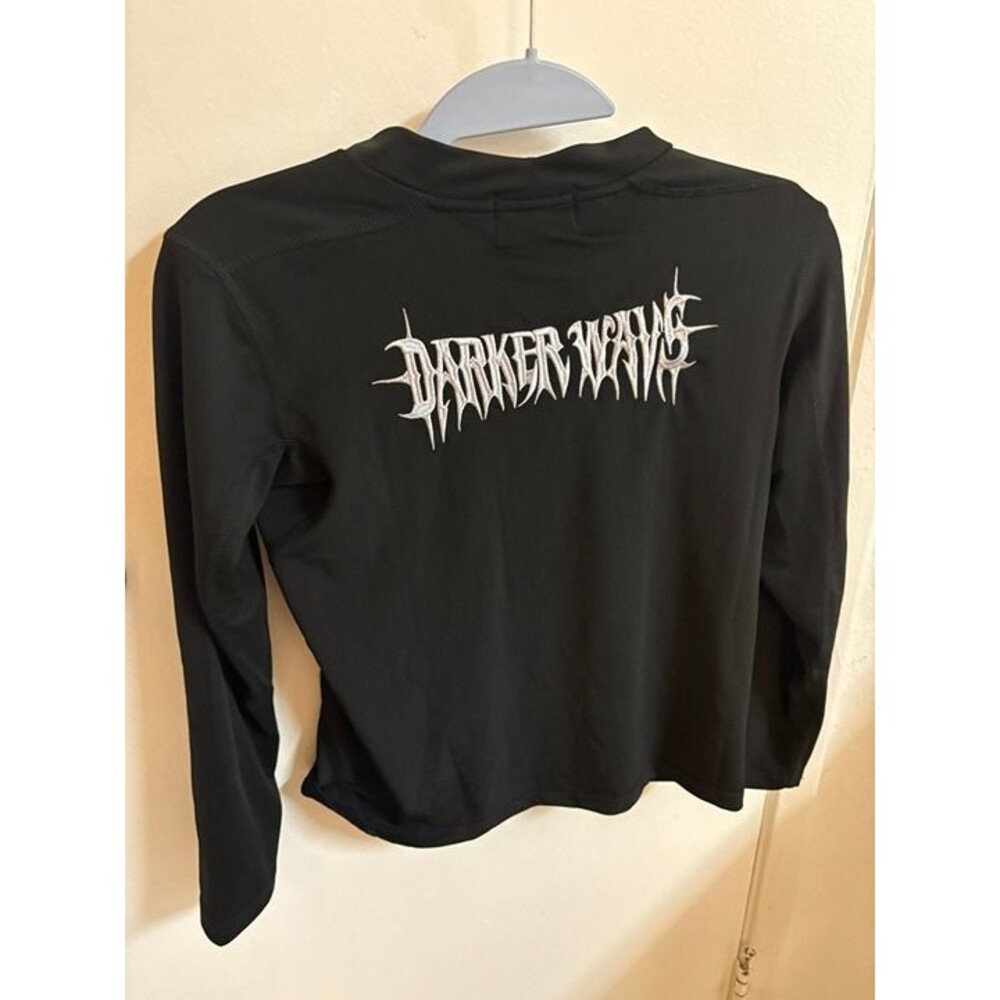 RARE Darker Wavs Long Sleeve Athletic / Compression Mock Neck Top